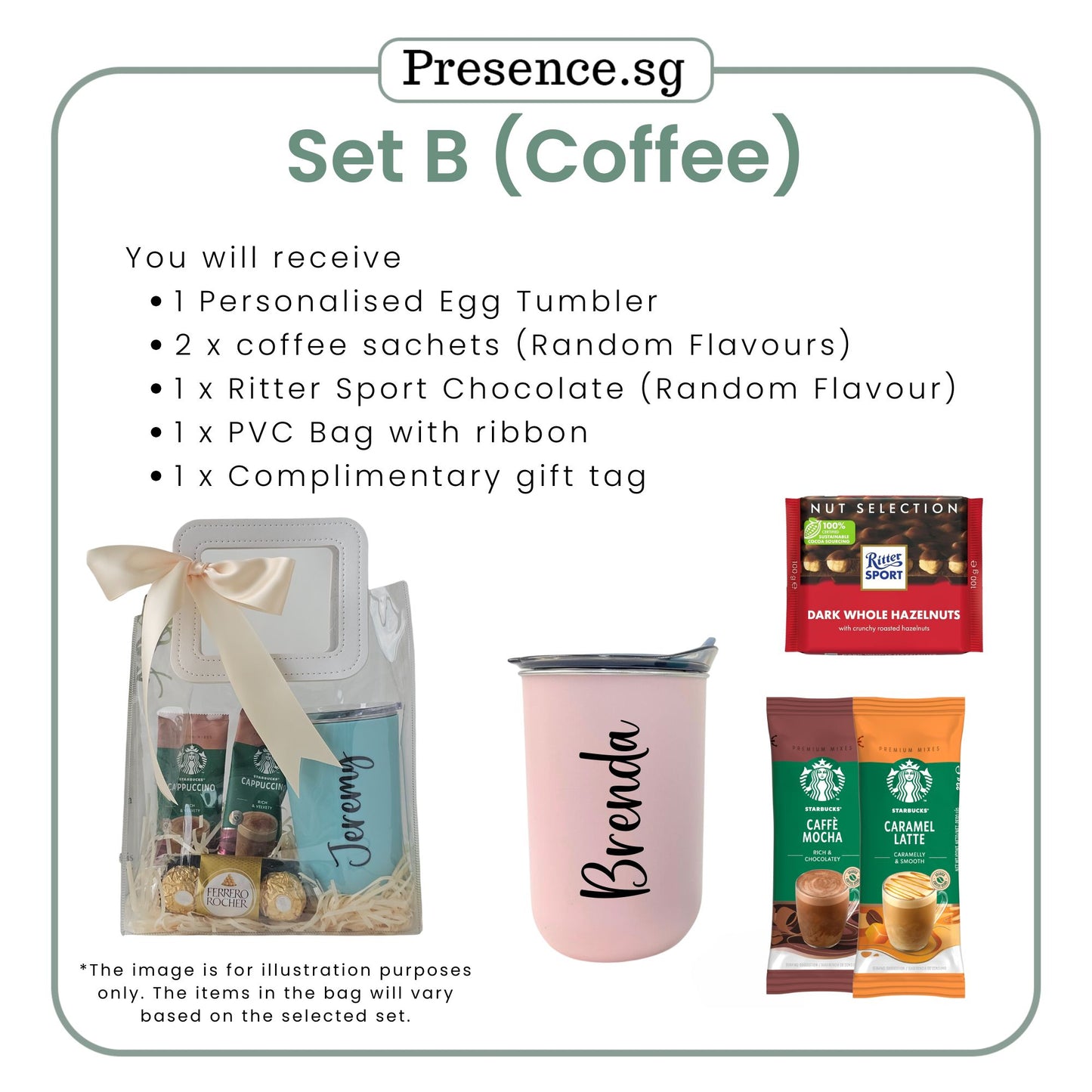 Personalised Christmas Egg Tumbler Gift Set