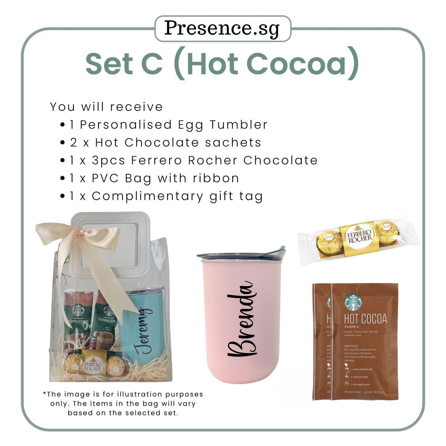 Personalised Christmas Egg Tumbler Gift Set