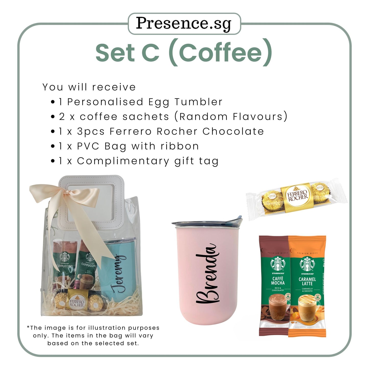 Personalised Christmas Egg Tumbler Gift Set