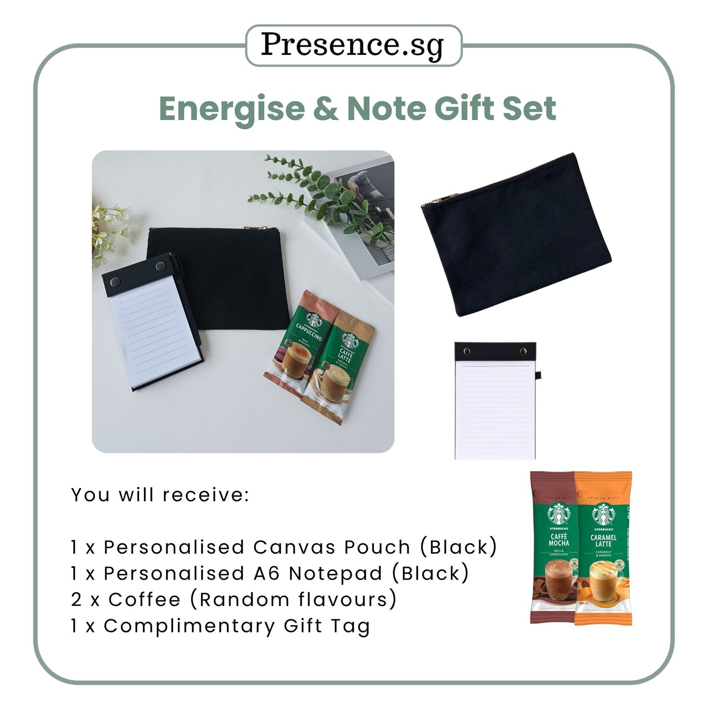 Teachers’ Day Gift Set – Canvas Pouch + Notepad (with Treat Add-on Option)