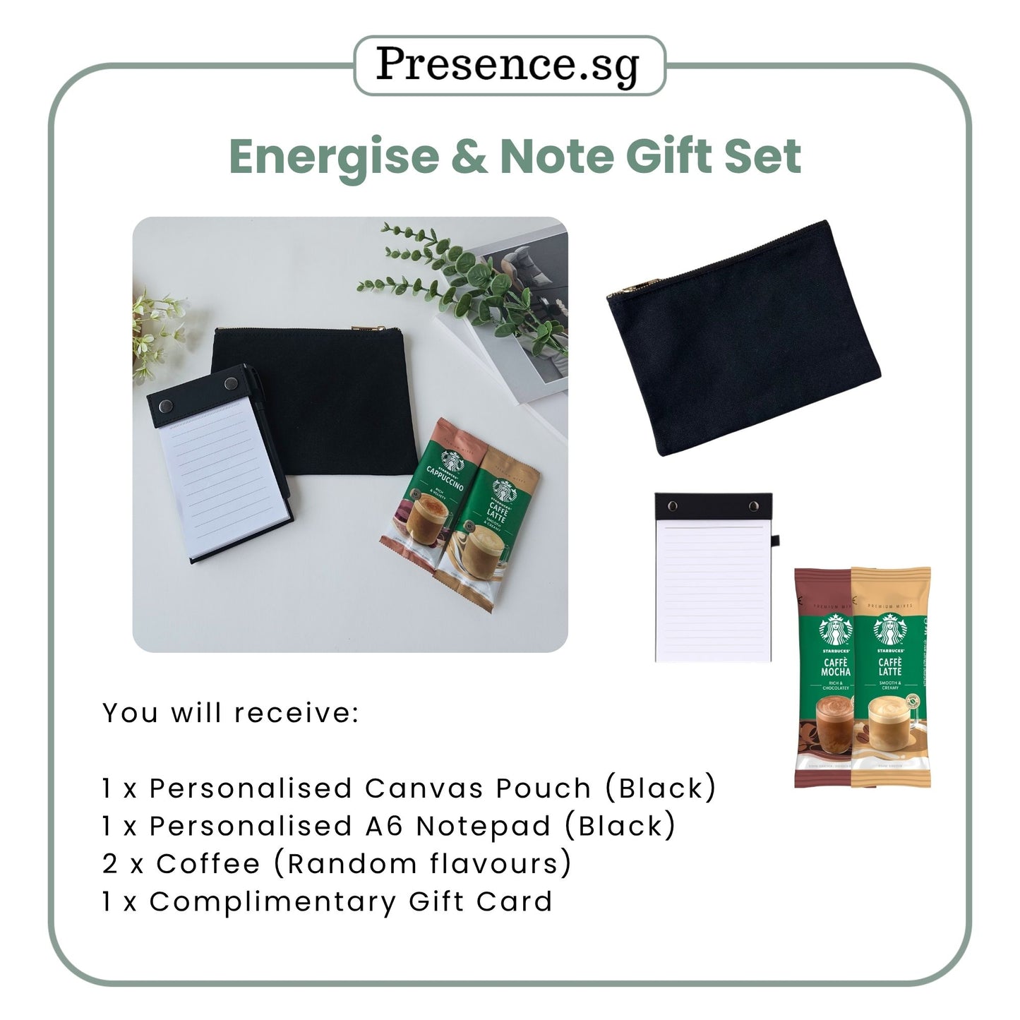 Teachers’ Day Gift Set – Canvas Pouch + Notepad (with Treat Add-on Option)