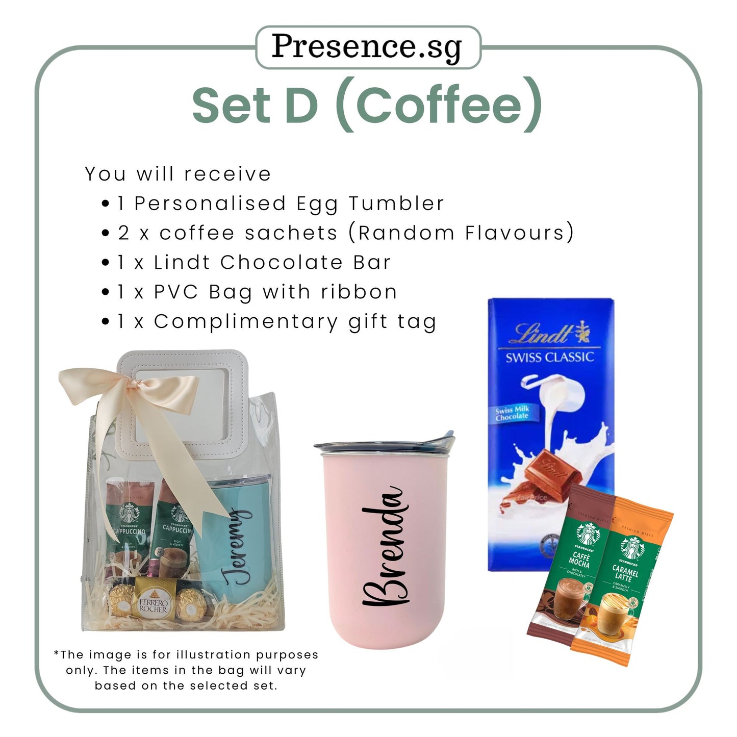 Personalised Christmas Egg Tumbler Gift Set