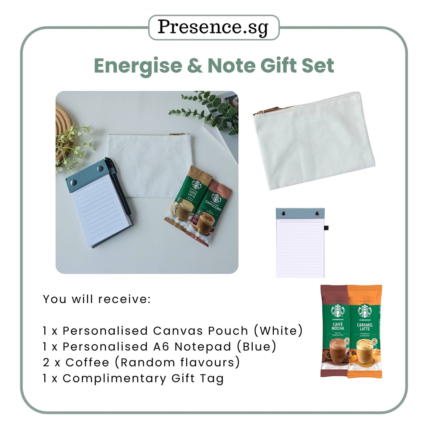 Teachers’ Day Gift Set – Canvas Pouch + Notepad (with Treat Add-on Option)