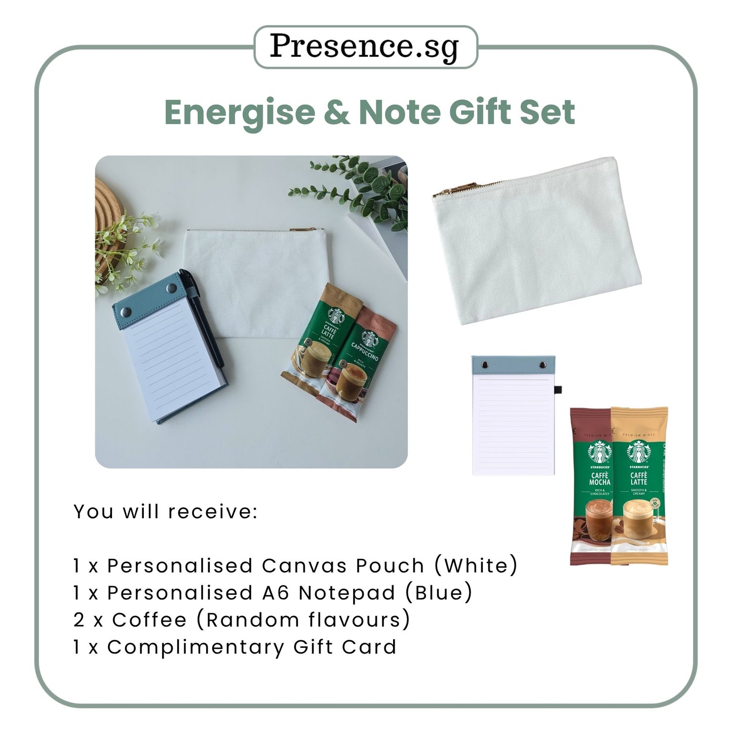 Teachers’ Day Gift Set – Canvas Pouch + Notepad (with Treat Add-on Option)