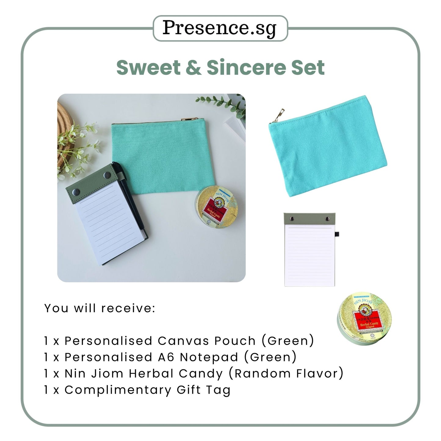 Teachers’ Day Gift Set – Canvas Pouch + Notepad (with Treat Add-on Option)