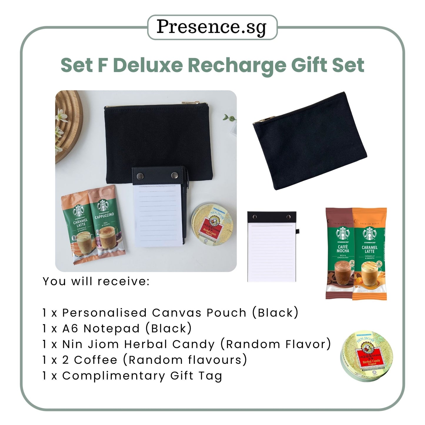 Teachers’ Day Gift Set – Canvas Pouch + Notepad (with Treat Add-on Option)