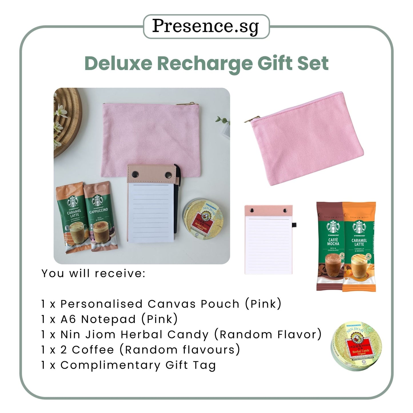 Teachers’ Day Gift Set – Canvas Pouch + Notepad (with Treat Add-on Option)