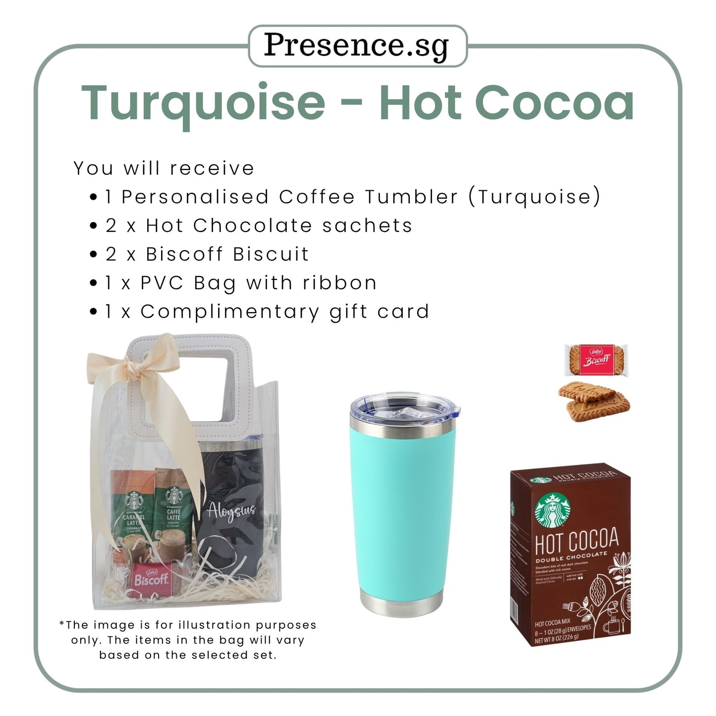 Personalised 600ml Coffee Tumbler & Treats Gift Set (Set A)