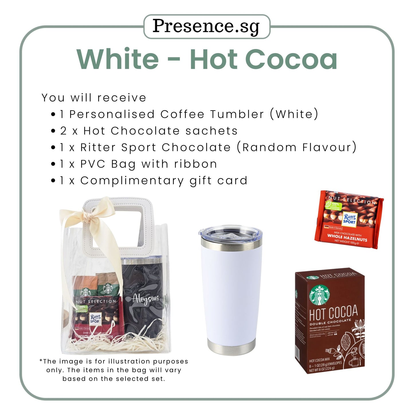 Personalised 600ml Coffee Tumbler & Treats Gift Set (Set B)