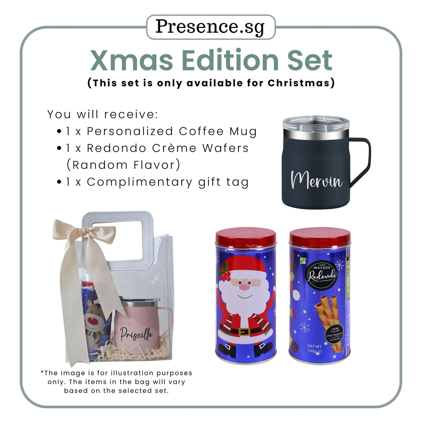 Personalised Christmas Coffee Mug Gift Set